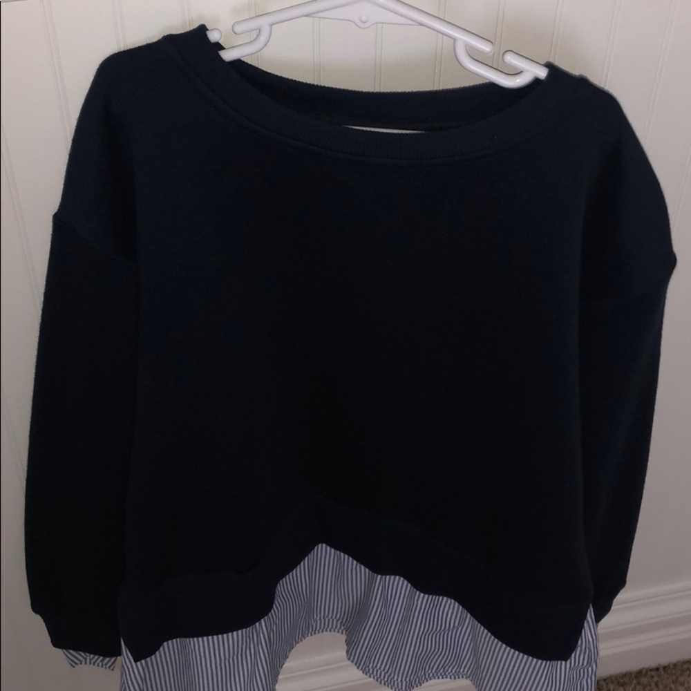 Zara preppy navy sweater